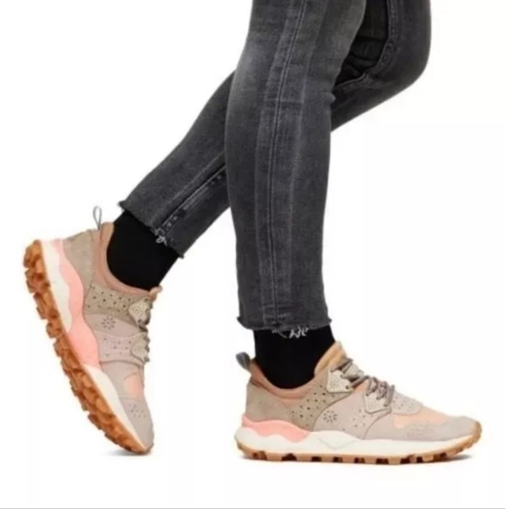 Free People CORAX Women's Pink Technical Fabric & Suede Sneakers Size 5.5